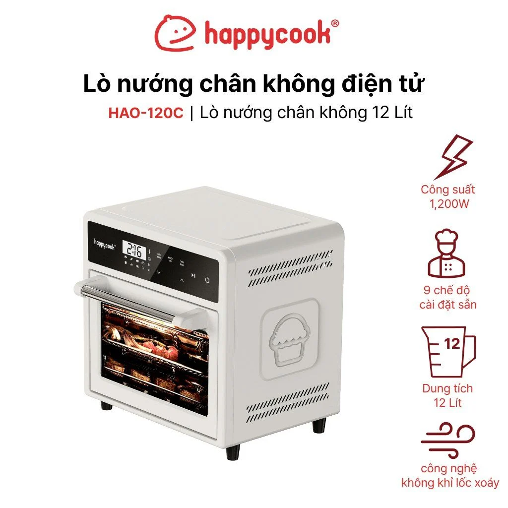 Lò chiên không dầu 12L HAPPYCOOK, HAO-120C