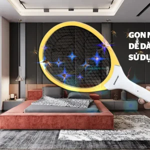 VỢT MUỖI SUNHOUSE SHE-E200 MÀU VÀNG