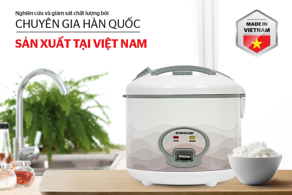 NỒI CƠM ĐIỆN 1.8L SUNHOUSE SHD8602 1