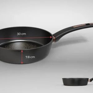 Chảo nhôm Ultra titanium đáy từ 30 cm Sunhouse ST30B